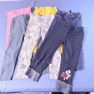Girls' 2t Leggings Pants Bottoms Bundle Floral Denim Casual Multicolor